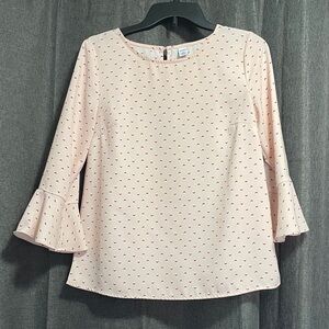 Old Navy Blush Pink Ruffle Sleeve Blouse